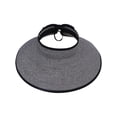 thumbnail image 4 of Simplicity Womens Sun Hat Foldable Straw Sun Visor Black/White, 4 of 6