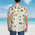 thumbnail image 3 of Lsque Dogs Funny Pets pattern Hawaiian Shirt for Men, Unisex Summer Beach Casual Short Sleeve Button Down Shirts-3X-Large, 3 of 9