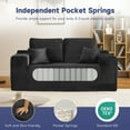 thumbnail image 3 of Z-hom Loveseat Couches, 68.9" Boneless Sofa Cloud Couch with Side Pocket & 2 Pillows for Living Room Bedroom Apartment, No Assembly Required, Light Grey, 3 of 8