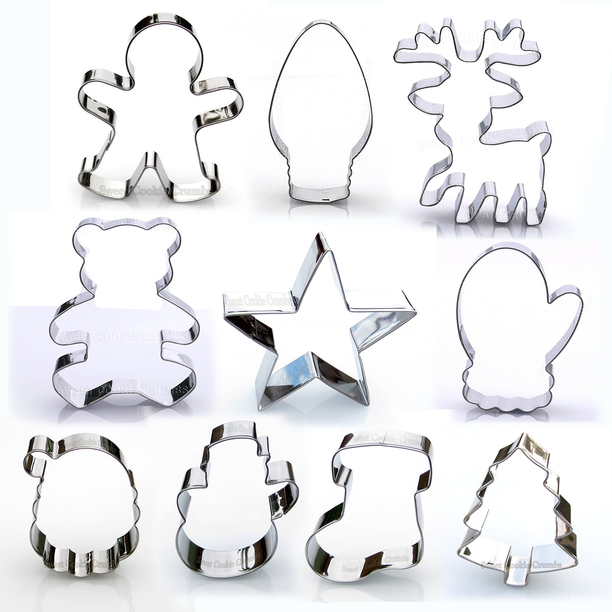 Christmas Cookie Cutter Set, 10 Piece, Stainless Steel - Walmart.com