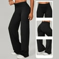 thumbnail image 3 of FITOP Yoga Pants Women Wide Leg Pants High Waist Gym Workout Straight Leg Bottoms Stretch Casual Yoga Pants, 3 of 6