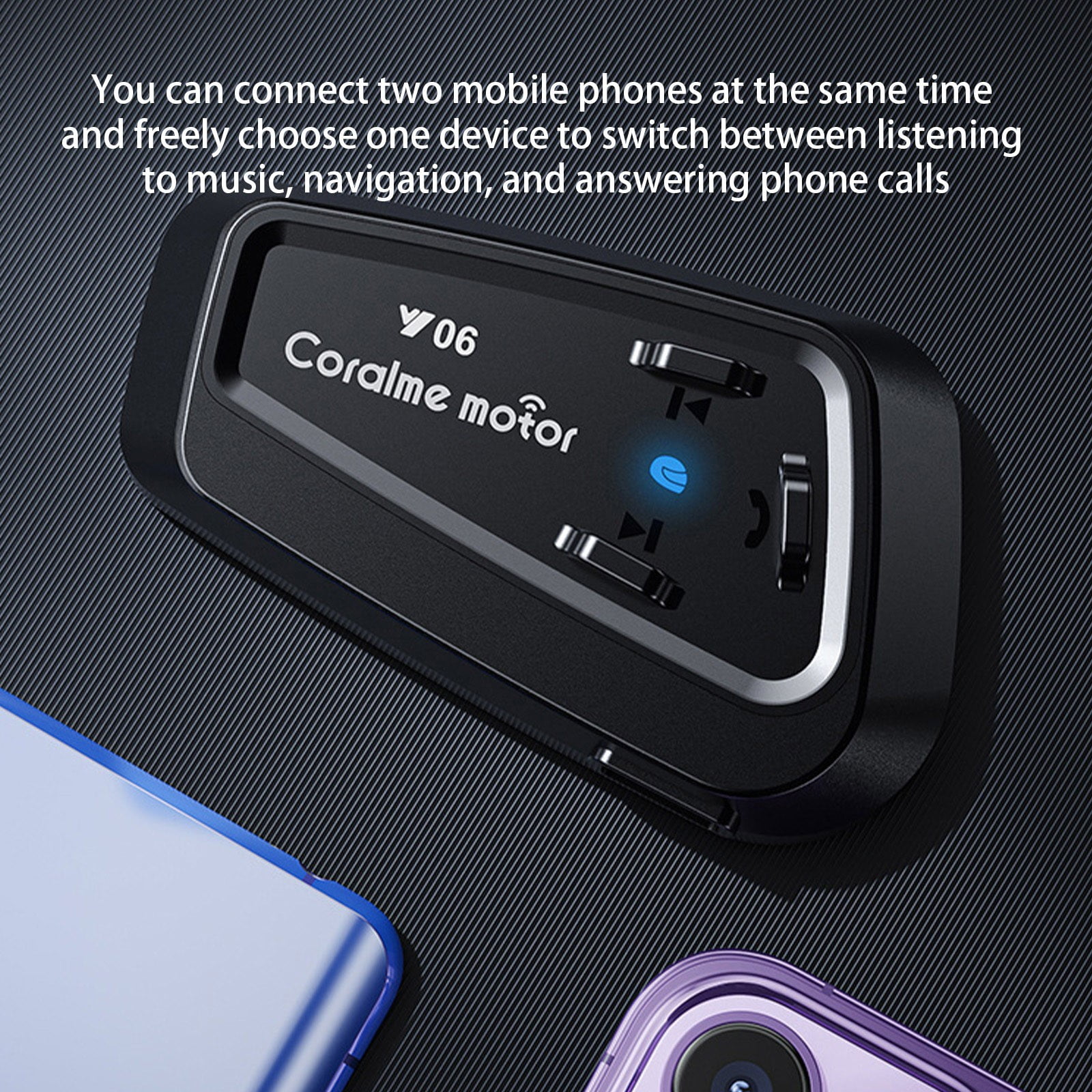 Bluetooth 5.3 Motorcycle Helmet Headset, Noise Cancellation, Long Battery Life, Automatic Call Answering, IPX6 Waterproof, Comfortable Communication for Riding