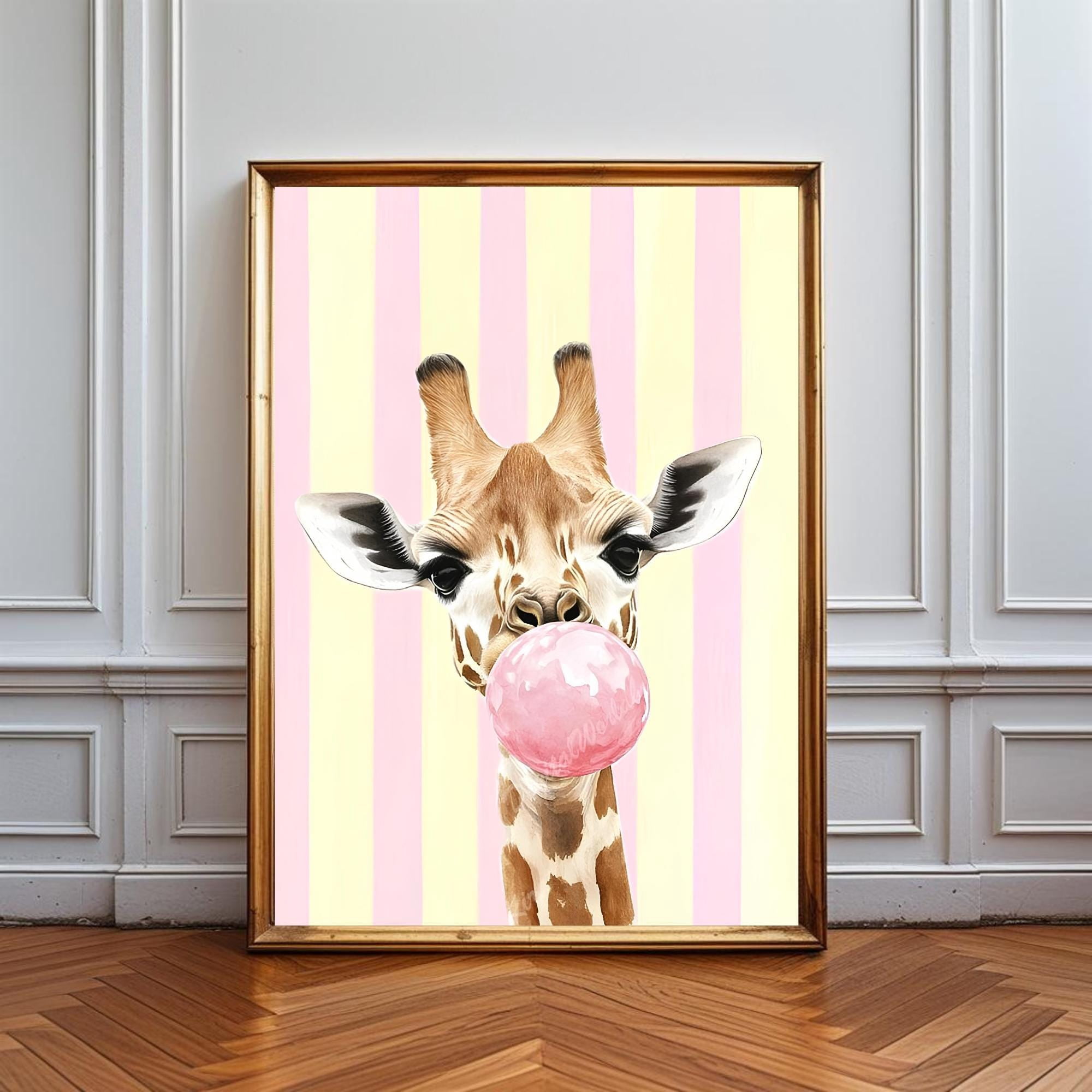 Baby Giraffe Wall Art Print, Safari Nursery Decor Poster, Neutral Boho Animal Print, Baby Room Wall Decor, Kids Bedroom Gift Idea, children, Poster Only