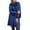 Blue, variant on Wdgfv Wedding Guest Dress Mother of The Bride Dresses Two Piece Formal Sequin Dress with Jacket Tea Length 2025 RD1 L