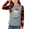 thumbnail image 2 of CONFREE Christmas Girls Long Sleeve Tshirts Crew Neck Xmas Letter Graphic Casual T-Shirt for Kids, 2 of 4