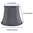 thumbnail image 3 of Meriville Set of 5 Gray Faux Silk Clip On Chandelier Lamp Shades, 4-inch by 6-inch by 5-inch, 3 of 5