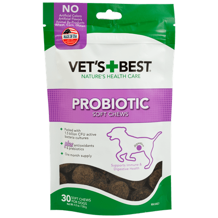 Vet's Best Probiotic Soft Chews Dog Supplements | Supports Dog Digestive Health | Promotes a Healthy Gut | 30 Day (Best Dog Supply Websites)