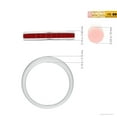 thumbnail image 4 of ANGARA Natural Channel Set Square Ruby Half Eternity Ring in 14K White Gold for Women (Size-2mm) | July Birthstone, Birthday, Anniversary, Jewelry Gift for Women | Natural Ruby Ring, 4 of 8