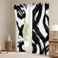 thumbnail image 3 of Manfei Waves Geometric Stripe Black Out Curtains,Retro Graffirti Lines Curtains Pack of 2 (42x63 Each),White Black Bedroom Curtains For Boys Girls,Microfiber Bedroom Decor, 3 of 6