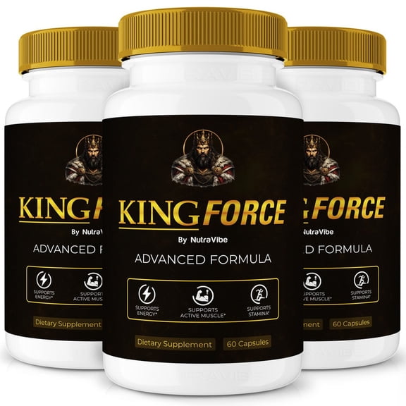 (3 Pack) KingForce – Original King Force Capsules with a Natural Daily Blend for Energy & Wellness | Clean, Gentle, Easy-to-Swallow Pills (180 Capsules)
