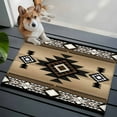 thumbnail image 5 of Brown Southwest Bathroom Rug Washable 2x3 Entryway Rug Non Slip Farmhouse Boho Aztec Geometric Neutral Front Door Mat Low Pile Indoor Doormat Throw Floor Carpet for Kitchen Bedroom Entrance, 5 of 8