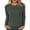 Green #808, variant on Bovemsi Womens Sweaters Cozy Women's Autumn Solid Color Round Neck Strip Bottom Loose Casual Seven Quarter Sleeve Top Business Casual Sweaters