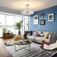 thumbnail image 4 of FRIDEKO HOME Semi Flush Mount Ceiling Light - Crystal Ceiling Light Fixture 4-Light Ceiling Mount Light for Hallway Bedroom Kitchen Bathroom Living R, 4 of 7