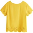 thumbnail image 2 of Blusa casual de verano de manga corta con cuello redondo para mujer Jengibre G Jengibre G Xishao ropa, 2 of 2