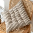 thumbnail image 4 of Washranp Square Chair Cushions,Stripe Print PP Cotton Filling Pillows Pads for Outdoor Kitchen Dining, 4 of 7
