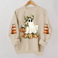thumbnail image 3 of Ichuanyi Halloween Spooky Season Sweatshirt Women Ghost Sweatshirts Oversized Fall Halloween Print Pullover Top, 3 of 6