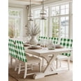 thumbnail image 6 of nqOlkjepod Green Plaid Chair Covers Set of 6, Decorative Chair Back Cover, Spring Summer Farmhouse Buffalo Checkered Dining Room Chair Slipcovers Removable Chair Protectors Covers for Party Banquet, 6 of 7