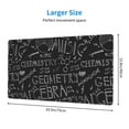 thumbnail image 3 of Bingfone Black Scientific Large Gaming Mouse Pad,Extended Desk Mousepad With Stitched Edges,Non-Slip Base,Water Resist Keyboard Pad For Gamer, Office & Home, 29.5 X 16 In, 3 of 9