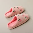 thumbnail image 2 of Fuzzy Slippers Women Fresh Fruit Pattern Fluffy Winter House Shoes Home Footwear Warm Slippers On Indoor Comfortable Slippers Cozy Slippers Pink 45, 2 of 9