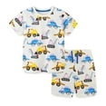 thumbnail image 2 of Esaierr Kids Toddler Summer 2Pcs Outfits for Boys,Kids Clothes Baby Cotton Cartoon Print T-Shirt Short Sleeve and Short Pants Outfits for 2-7Years, 2 of 7