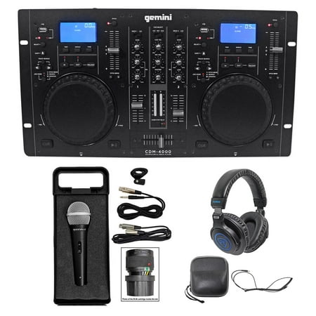 Gemini CDM-4000 2 Ch. Dual DJ Mixer Media Player