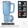 thumbnail image 3 of 40oz Tumbler with Handle Straw Lid Insulated Tumbler Coffee Mug 4-in-1, 3 of 5