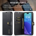 thumbnail image 4 of Allytechgroup Wallet Case for iPhone 16 Pro Max with 3 Card Slots & Cash Pocket, 2 in 1 Detachable Strong Magnetic Case, Retro PU Leather Shockproof Magnetic Clasp Slim Protective Shell, Black, 4 of 8