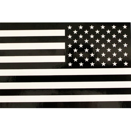 Us Flag Artwork CDX Flags B/W US Flag Reversed, Officially Licensed Original Artwork, Long Lasting Sticker DECAL ()