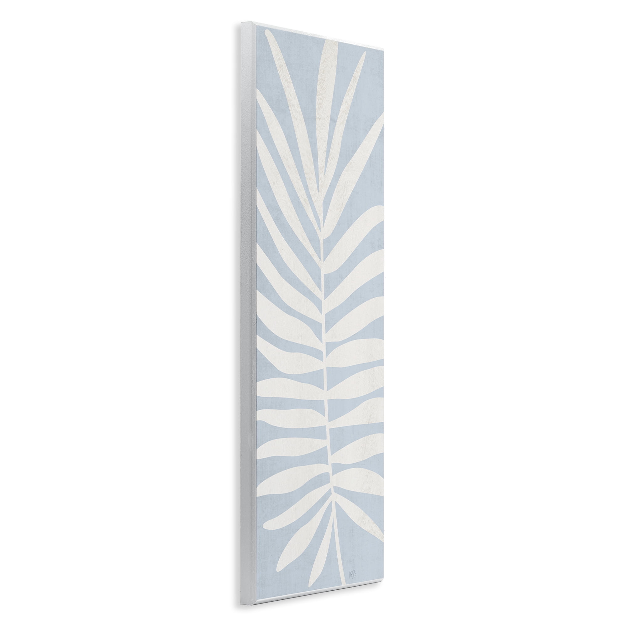 Stupell Industries Leaf Silhouette on Sky Blue Wall Plaque Art, design by Natalie Carpentieri