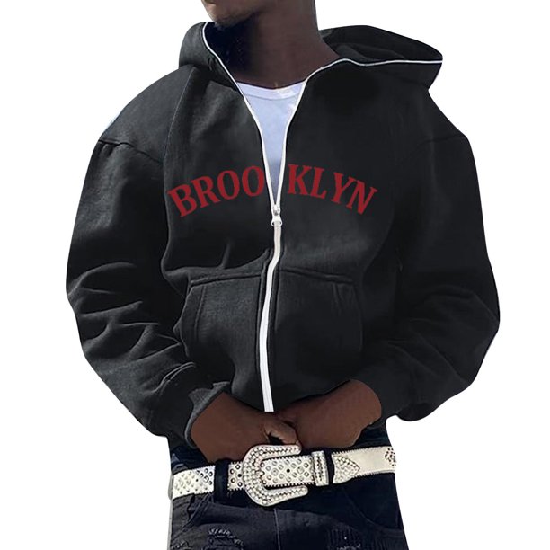 Gibobby Sudadera polar hombre Sudadera con Capucha de Manga Larga para Hombre con Cremallera y Bolsillo Canguro(Negro,G)