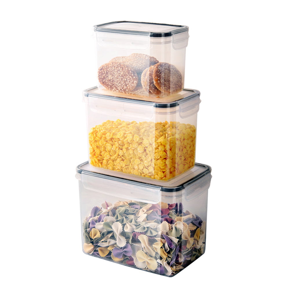 Clear Food Storage Box Kitchen Sealed Bean Grain Container Food Storage Bottles 