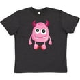 thumbnail image 3 of Inktastic Cute Monster, Smiling Monster, Pink Monster, Horns Youth T-Shirt, 3 of 5