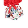 thumbnail image 5 of Kiapeise Baby Girls Ruffle Sleeveless Cherry Print Romper Big Bow with Headband, 5 of 7