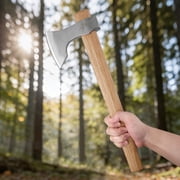JXE JXO 16.5 Camping Hatchet Axe , Forged Steel Blade with Hickory Handles for Wood Chopping and Outdoor Use,2-Pack