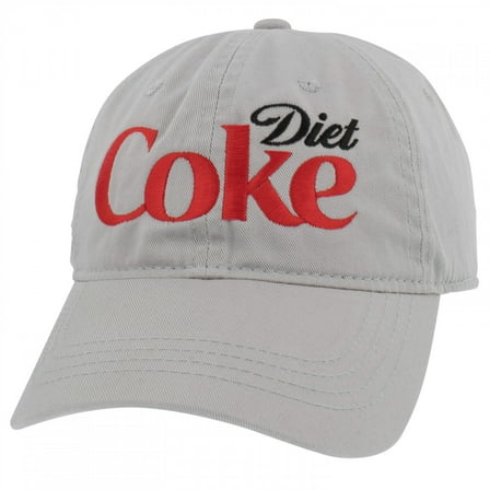 Coca-Cola 887600 Diet Coke Embroidered Logo Gray Adjustable Hat