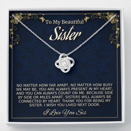 HeartfeltFor Sister - Necklace Gold Love Knot Necklace