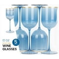 thumbnail image 4 of PLASTICPRO 12 Oz Plastic Wine Glasses 5-Pc Disposable Wine Glasses Drinking Set, 4 of 5