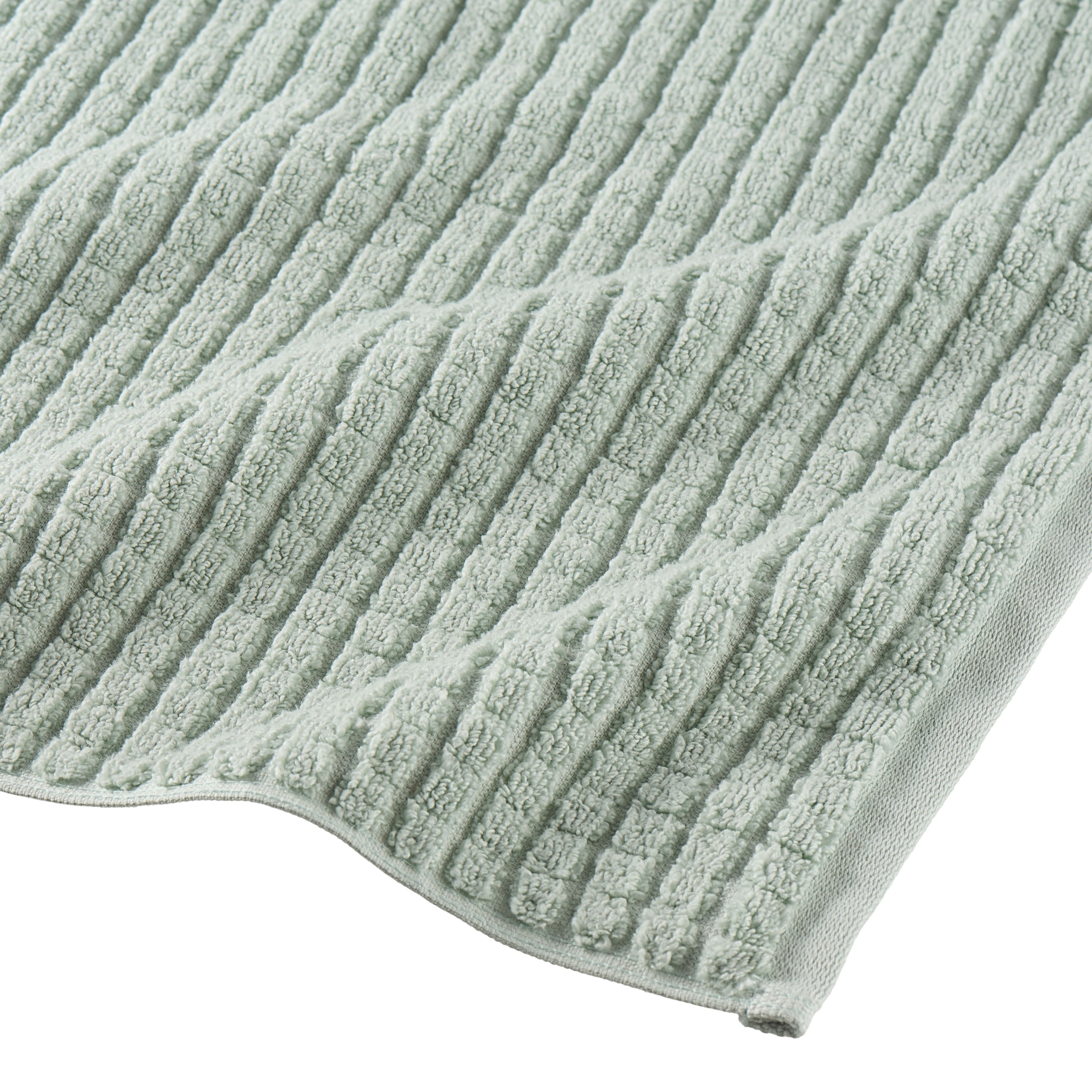 Hotel Style 6-Piece Egyptian Cotton Textured Bath Coordinate Towel Set, Soft Sea