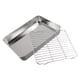 thumbnail image 5 of Heavy duty Stainless Steel Baking Tray with Cooling Rack Perfect for Oven Use, 5 of 11