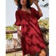 thumbnail image 3 of Mujeres Playa Cubrir Vestidos Sueltos Casuales Con Cuello En V Mujeres Trajes De Baño De Verano Para Vacaciones En La Piscina Uso Diario Rojo XL, 3 of 6