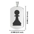 thumbnail image 2 of Stainless Steel Pawn Chess Piece Dog Tag Keychain Circle Ring, 2 of 2