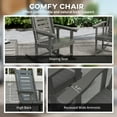 thumbnail image 5 of Outsunny Outdoor Rocking Chairs Set of 2, HDPE Patio Rockers with 28" High Back, Wide Armrests and Slatted Seat for Porch Backyard Balcony, Dark Gray, 5 of 9