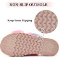 thumbnail image 4 of LORDFON Open Toe Cross Band Fuzzy Womens Slippers Fluffy House Slippers with Memory Foam, 4 of 6