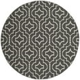 thumbnail image 4 of SAFAVIEH Montauk Raeyln Geometric Cotton Area Rug, Dark Grey/Ivory, 6' x 6' Square, 4 of 10