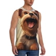 thumbnail image 2 of Daiia Cartoon Happy Cute Puppy Printed Men's Tank Tops,Casual Soft Sleeveless Gym Muscle Shirts Bodybuilding Tee-Medium, 2 of 8