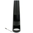 thumbnail image 3 of Sunnydaze 49" Heavy-Duty Black Finish Steel Wood-Burning Chiminea with Built-In Log Storage, 3 of 11