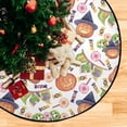 thumbnail image 5 of Coolnut Halloween Pumpkin Lollipop Christmas Tree Mat Round Christmas Tree Stand Mat Decoration for Holiday Party Home Christmas Day Ornaments Floor Door, 28.3", 5 of 6