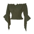 thumbnail image 2 of Blusa Mingyuezai Renaissance Peasant con hombros descubiertos XL para mujer, 2 of 6