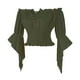 thumbnail image 2 of Blusa Mingyuezai Renaissance Peasant con hombros descubiertos XL para mujer, 2 of 6