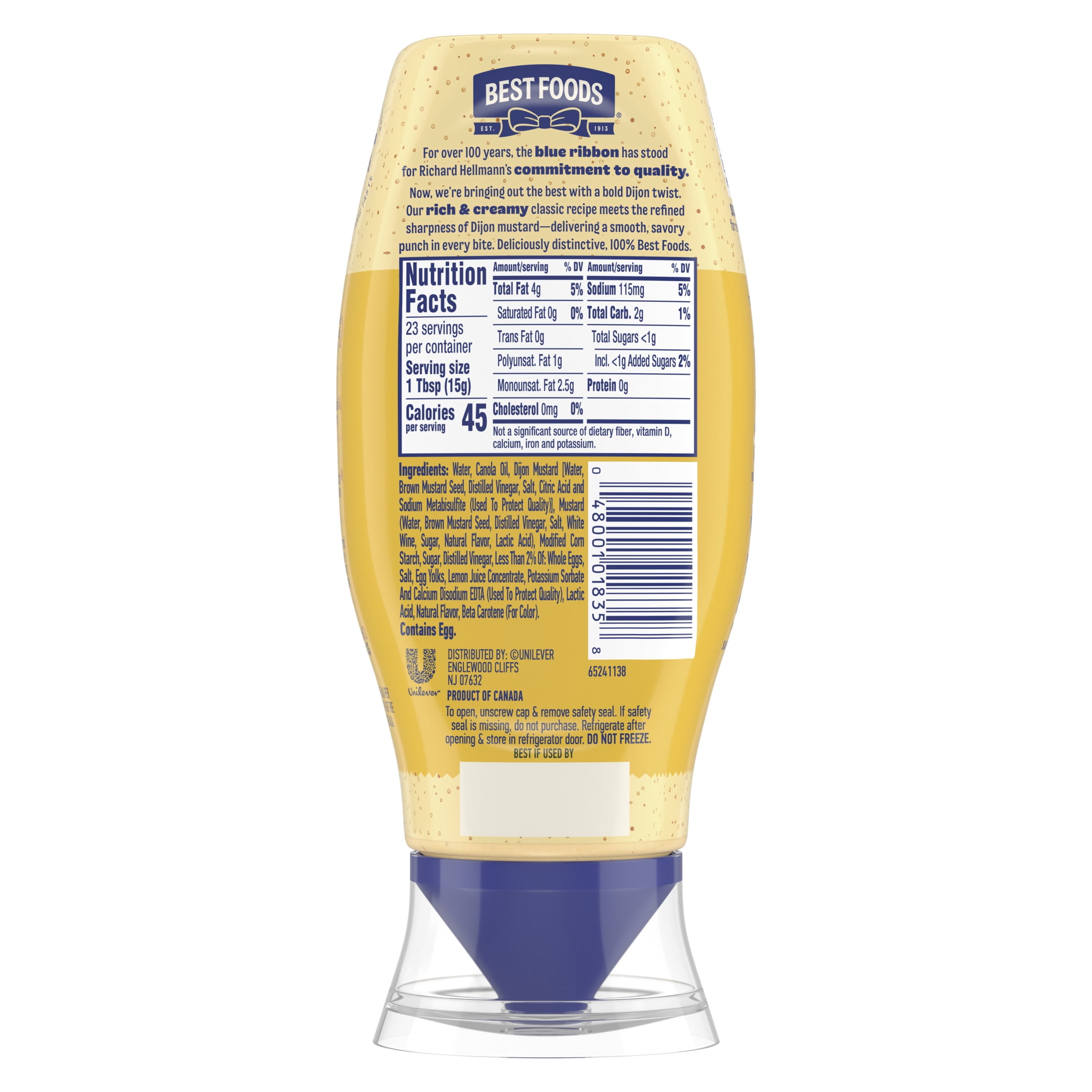 (3 pack) Best Foods Dijo-Mayo Smooth & Savory Mayonnaise Dressing for Sandwiches, Burgers & More, Mayo Dressing with Real Dijon, 11.5 fl oz Bottle
